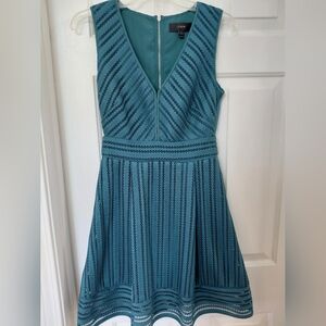 J. Crew Teal Sleeveless V-Neck Mini Dress